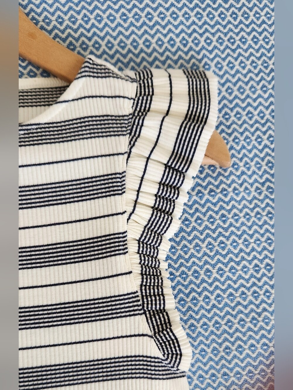 J. Crew Striped Ruffle Tank Top - Picture 6 of 10